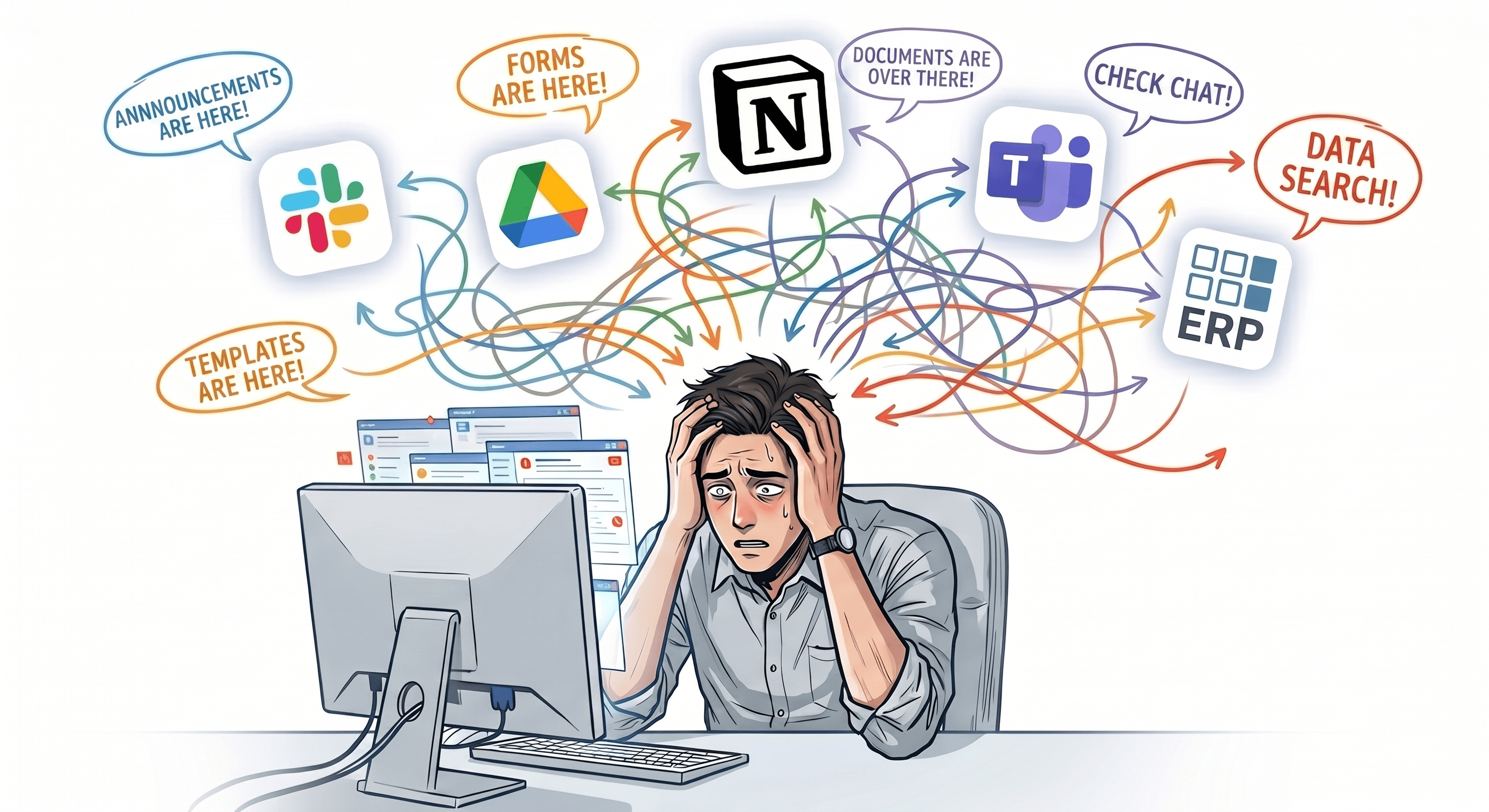 How to Find Information Across Slack, Notion, and ERP Systems